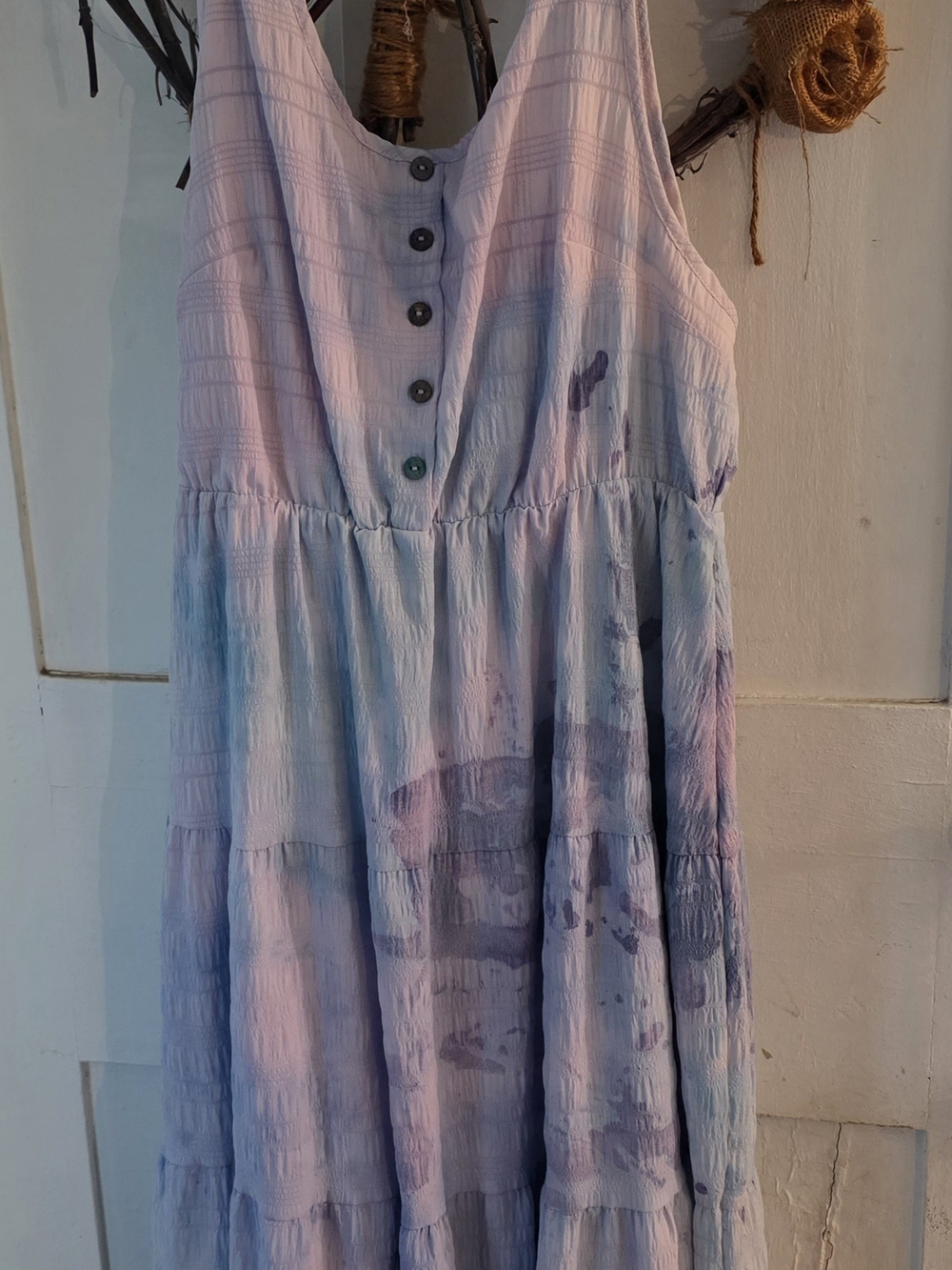 Sleeveless Ombre Midi Maxi Dress in Pastel Lavender & Blue